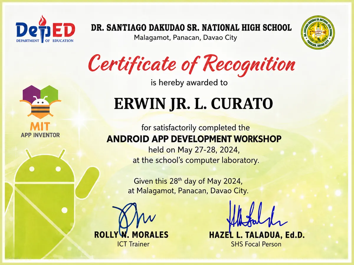App Development credential preview