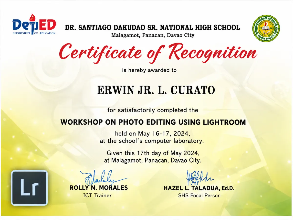 Lightroom Editing credential preview