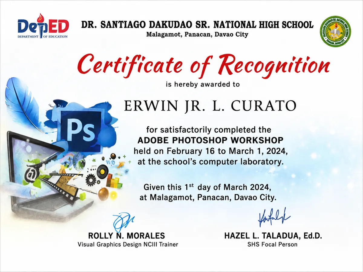 Photoshop credential preview